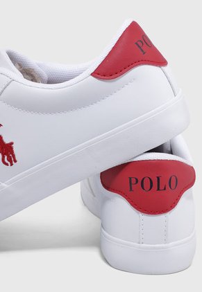Tenis Lifestyle Blanco-Rojo Polo Ralph Lauren Jr Theron V