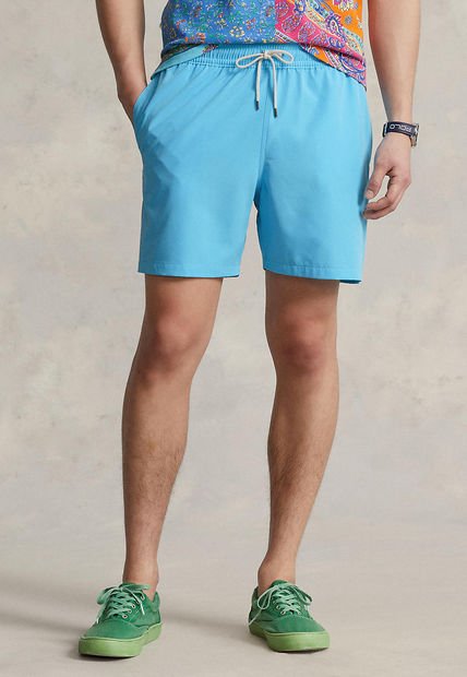 Pantaloneta de Baño Celeste Polo Ralph Lauren Traveler
