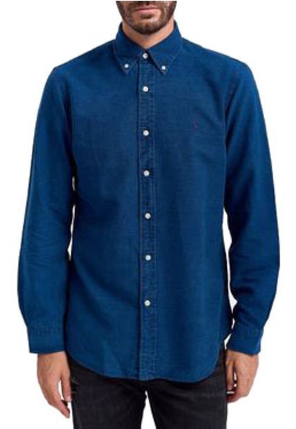 Camisa Azul Polo Ralph Lauren M Classic Indigo Blu Cu Bd Ppc Sp
