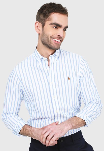 Camisa Azul-Blanco Polo Ralph Lauren