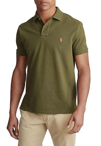 Polo Verde Oliva-Naranja Polo Ralph Lauren Ssl Knt Polo Ralph Lauren