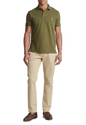 Polo Verde Oliva-Naranja Polo Ralph Lauren Ssl Knt