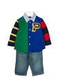Conjunto Azul-Verde-Rojo Polo Ralph Lauren Kids Oxford Set-St Pns de Polo Ralph Lauren Kids