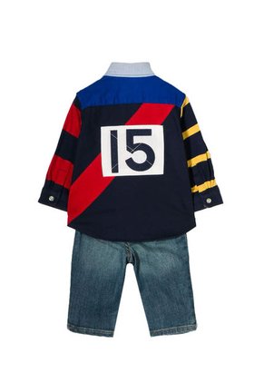 Conjunto Azul-Verde-Rojo Polo Ralph Lauren Kids Oxford Set-St Pns