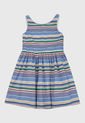 Vestido Azul-Multicolor Polo Ralph Lauren Kids de Polo Ralph Lauren Kids