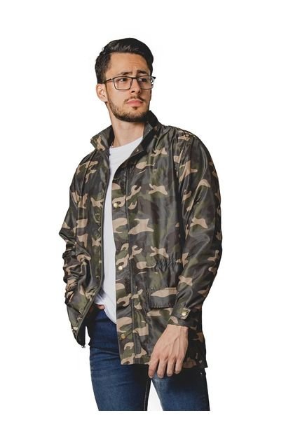 CHAQUETA PMP  ROMPEVIENTOS TIPO ABRIGO CAMUFLADO