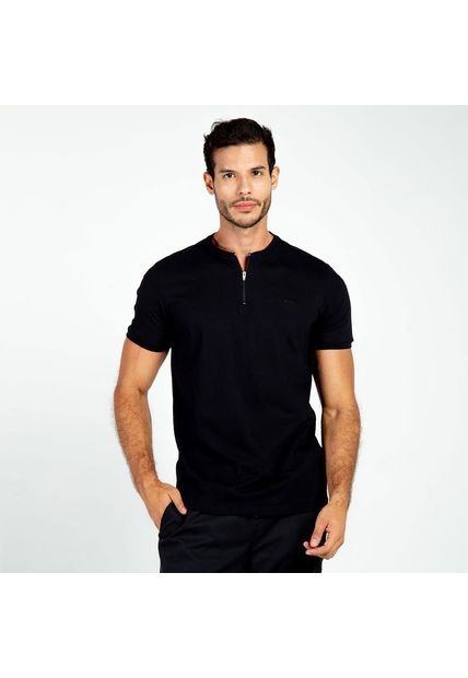 CAMISETA POMPILIO SLIM CREMALLERA CUELLO Y PUÑOS