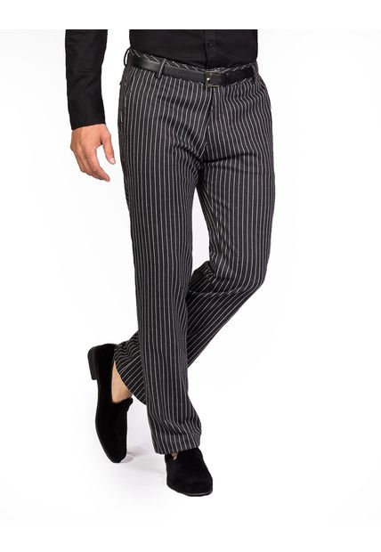 Pantalón Tubo PMP Negro En Tejido De Punto Raya Tiza - Compra Ahora |  Dafiti Colombia