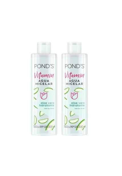 Agua Micelar Ponds Aloe Vera Hidratante 2 X 300 Ml