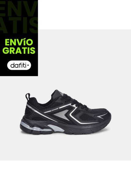 Tenis Deportivos Para Mujer Power Negro Viator