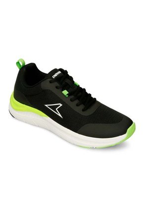 Tenis Deportivos Negro-Verde Power Bew Running Hombre