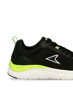 Tenis Deportivos Negro-Verde Power Bew Running Hombre
