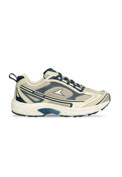 Tenis Deportivos Para Mujer Power Beige-Azul Zeta Relic