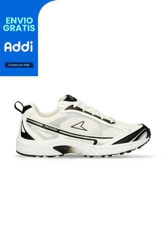 Tenis Deportivos Para Hombre Power Blanco-Negro Zeta Relic Power