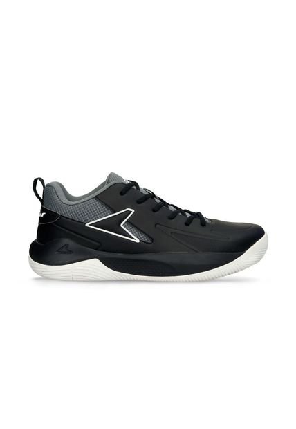 Tenis Deportivos Negro-Gris Power Basketball Hombre