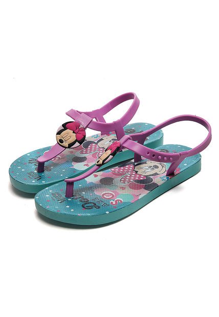 Playera Azul Turquesa-Lila Premium To Walk Kids Minnie Disney