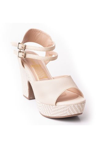 Price Shoes Sandalias Tacon Cubano Mujer 182CE828BEIGE Price Shoes