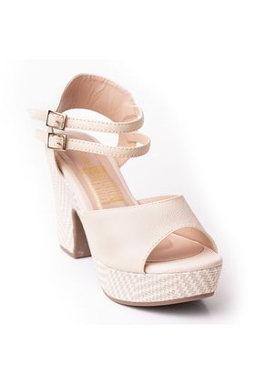 Price Shoes Sandalias Tacon Cubano Mujer 182CE828BEIGE