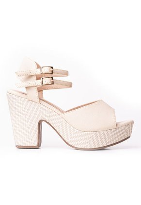 Price Shoes Sandalias Tacon Cubano Mujer 182CE828BEIGE
