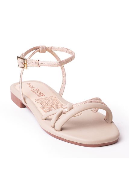 Priceshoes Sandalias Planas Para Mujer 9021351BEIGE