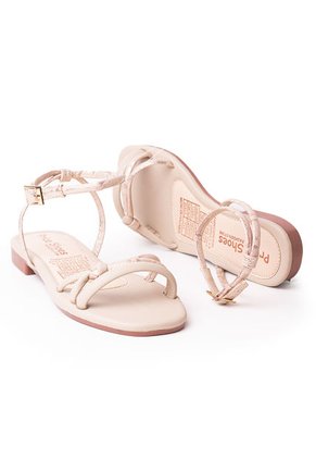 Priceshoes Sandalias Planas Para Mujer 9021351BEIGE