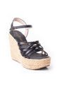 Priceshoes Plataformas En Yute Para Mujer 382011NEGRO de Price Shoes