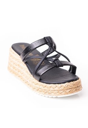 Priceshoes Plataformas En Yute Para Mujer 382036NEGRO