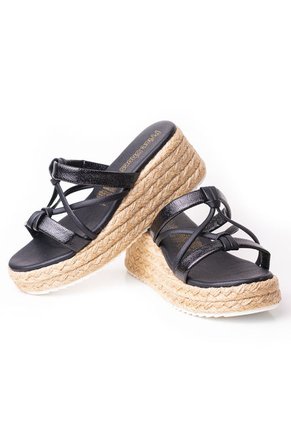 Priceshoes Plataformas En Yute Para Mujer 382036NEGRO
