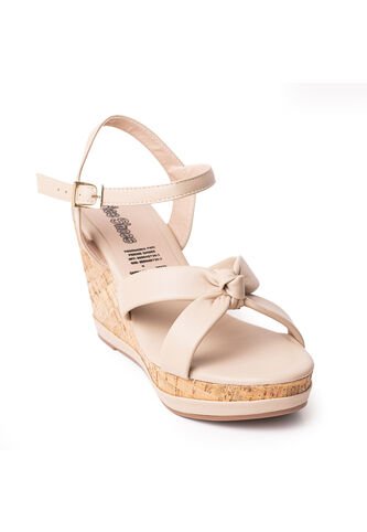 Price Shoes Sandalia Plataforma Para Mujer 462JC016BEIGE Price Shoes