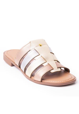 Priceshoes Sandalia Plana Para Dama 692V233OROROSA Price Shoes