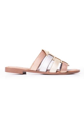 Priceshoes Sandalia Plana Para Dama 692V233OROROSA