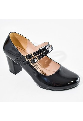 Price Shoes Tacones Doble Hebilla Mujer 9725012NEGRO Price Shoes