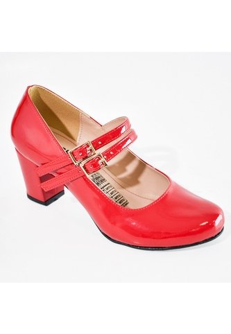 Price Shoes Tacones Doble Hebilla Mujer 9725012ROJO Price Shoes