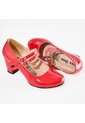 Price Shoes Tacones Doble Hebilla Mujer 9725012ROJO de Price Shoes