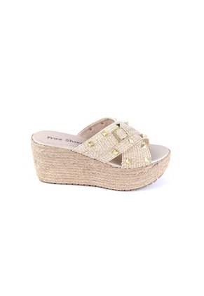 Priceshoes Sandalias Plataformas Mujeres 672255Beige