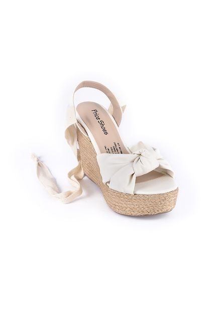 Priceshoes Sandalias Plataforma Crema 882AntoniaCrema