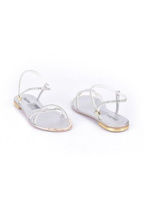 Price Shoes Sandalia Plana Para Mujer 482103PLATA