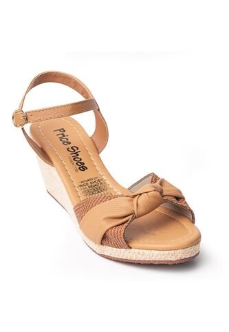 Price Shoes Tacón Cuña Para Mujer 692A144AMARETTO Price Shoes