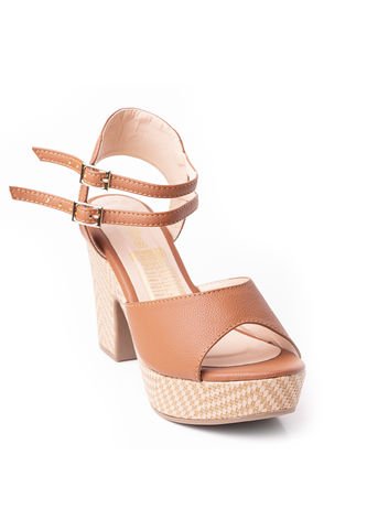 Price Shoes Sandalias Tacon Cubano Mujer 182CE828MIEL Price Shoes