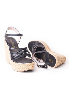 Priceshoes Plataformas En Yute Para Mujer 382011NEGRO