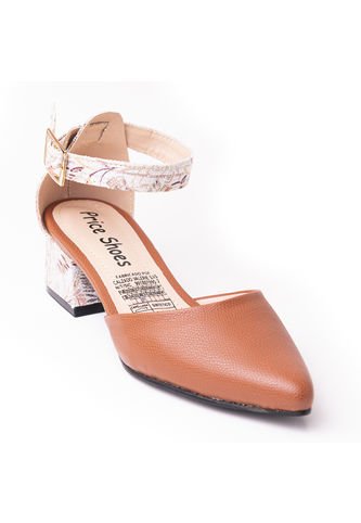 Price Shoes Tacon Puntudo Bajo Para Mujer 9721054MIEL Price Shoes