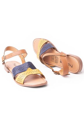 Priceshoes Sandalia Plana Para Dama 692V225AZUL