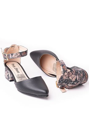Price Shoes Tacon Puntudo Bajo Para Mujer 9721054NEGRO