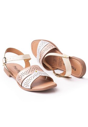 Priceshoes Sandalia Plana Para Dama 692V225OROROSA