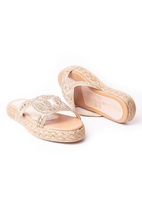 Price Shoes Sandalia Plana Para Mujer Brillantes 312GEORGINACHAMPANA