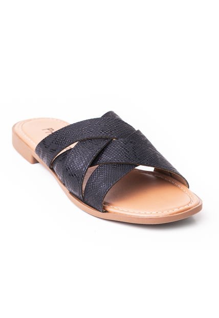 Priceshoes Sandalia Plana Para Dama 692V223NEGRO