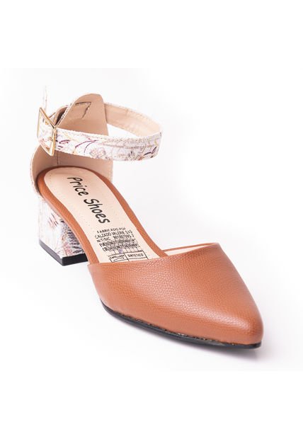 Price Shoes Tacon Puntudo Bajo Para Mujer 9721054MIEL