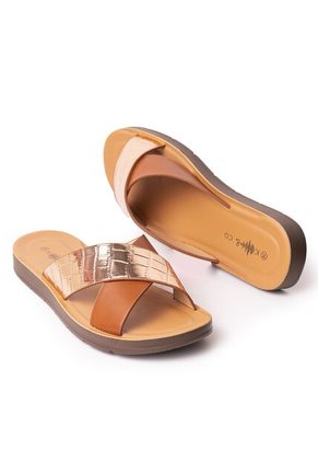Price Shoes Sandalia Plana Para Mujer 6223T8264-44ORO