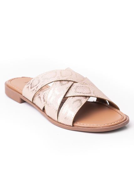 Priceshoes Sandalia Plana Para Dama 692V223OROROSA