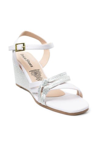 Price Shoes Plataforma Moda Mujer 962CR118BLANCO Price Shoes